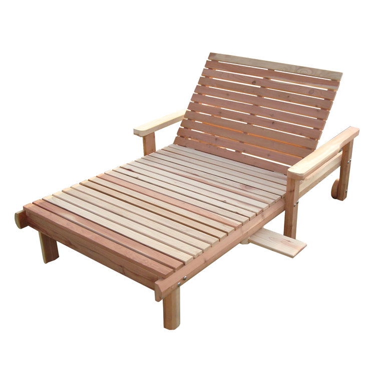 Best Redwood Beach Redwood Chaise Lounge Wayfair Canada
